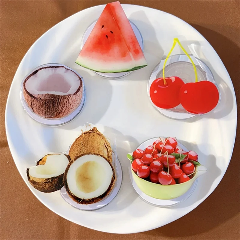 INS Obst Erdbeere Für Magsafe Magnetische Telefon Griptok Grip Tok Ständer Für iPhone 15, Faltbare Drahtlose Lade Fall Halter Ring