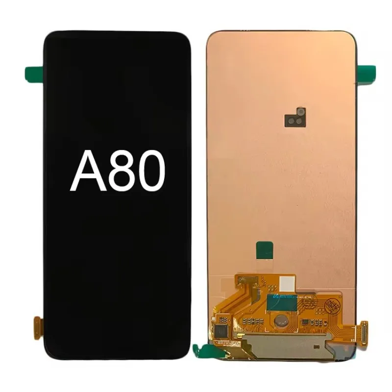 samsung-galaxy-a80-sm-a805-a805f用、oled液晶ディスプレイの組み立て修理部品、フルサイズの交換用スクリーン。