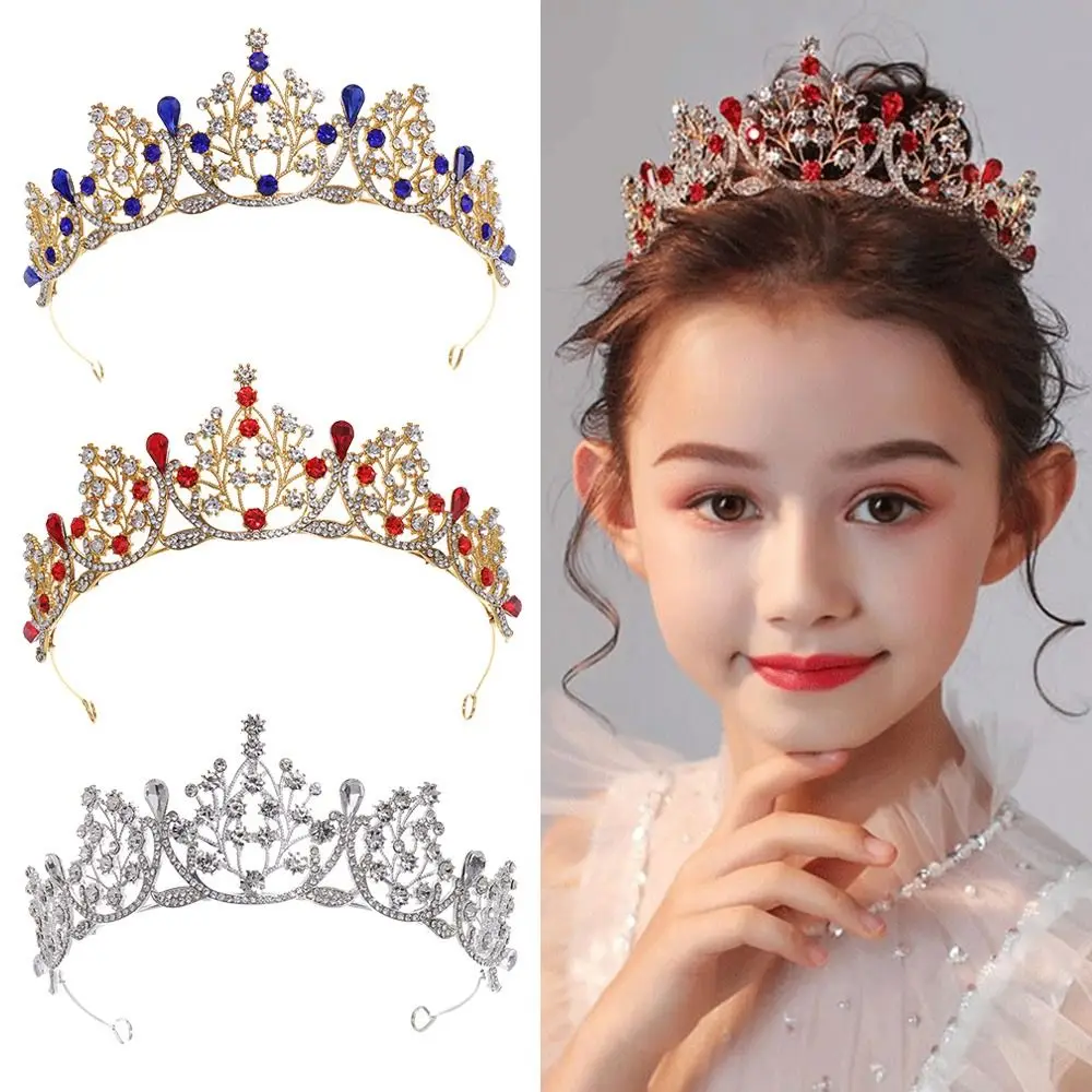 Princess Crystal Tiaras and Crowns Headband Kid Girls Bridal Prom Crown Wedding Party Accessiories Hair Jewelry