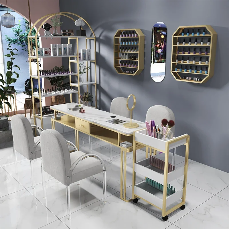 

Professional Office Manicure Table Aesthetic Makeup Prosthetic Manicure Table Simple Poltronas Para Manicure Salon Equipment