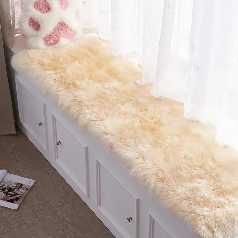 Customized Australia Lamb Wool Rug 100% Pure Sheepskin Seat Cushion Real Sheep Hair Fur Mat