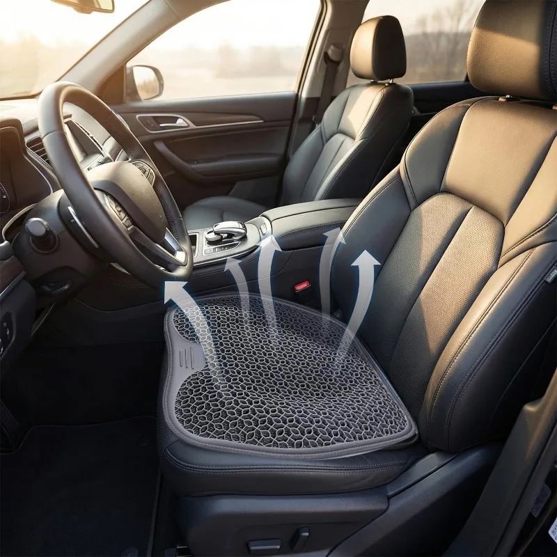 

Car Easy to Clean Provides Support Elastic Gel Honeycomb Design Gel Cushion Breathable Comfortable mat Soft and Car Seat Cushion