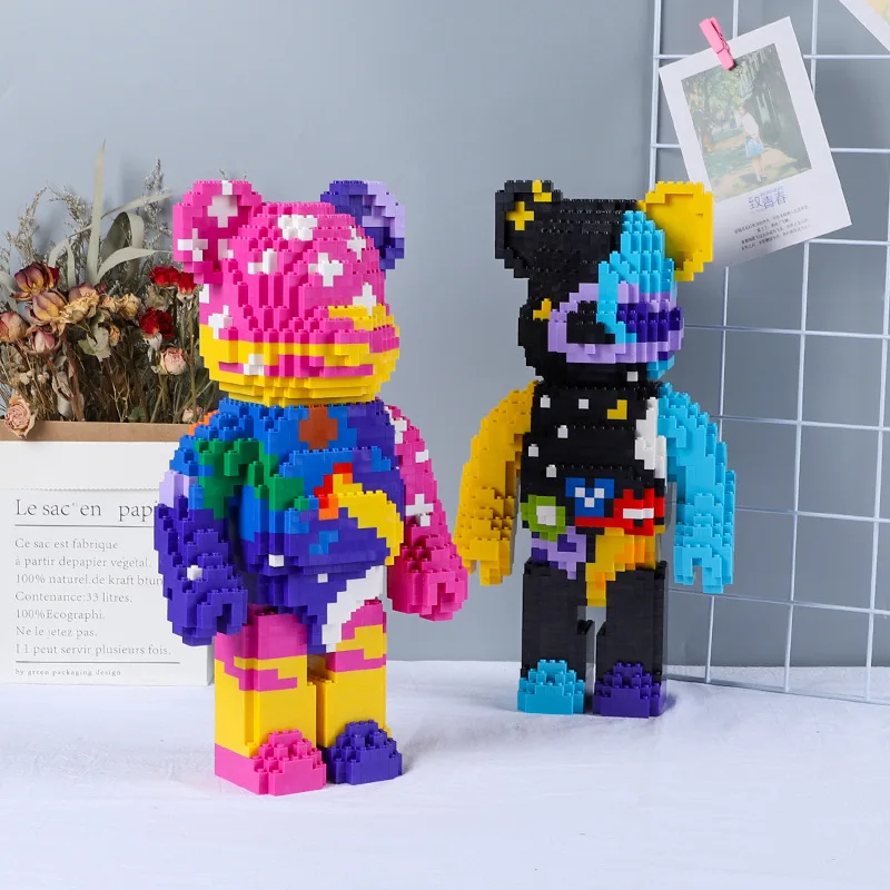 

Xiaofangle Small Particle Building Blocks Toy Adult Puzzle Assembly Building Blocks Jewelry Building Blocks Bear Building Blocks
