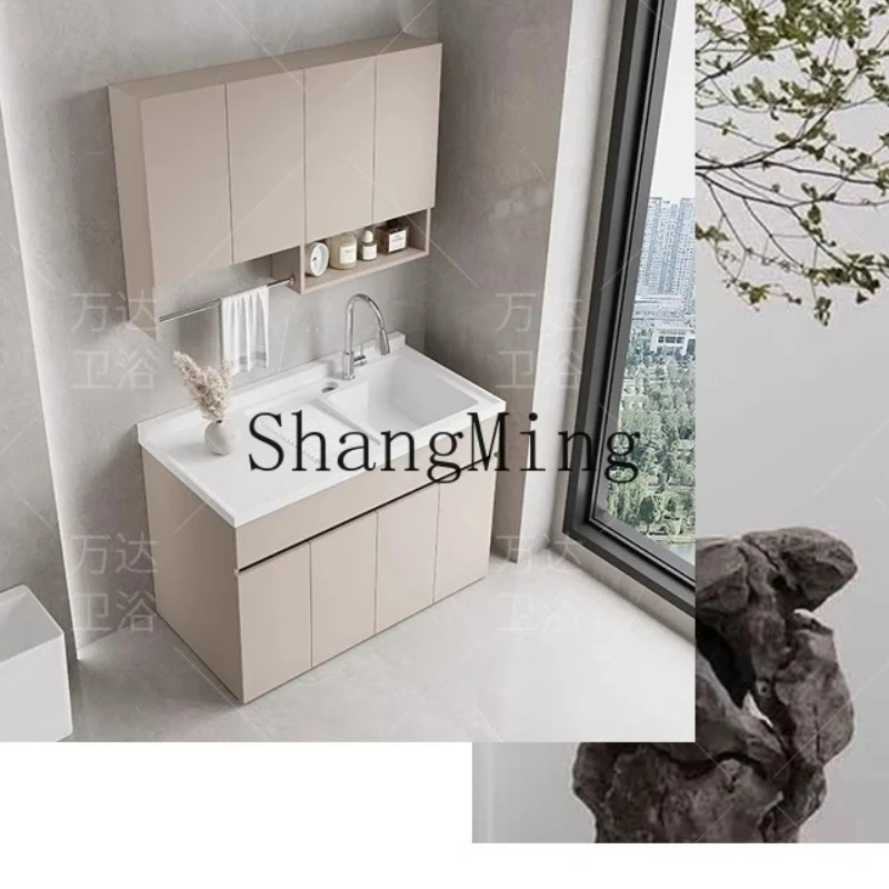 

SM multi-purpose laundry cabinet balcony with rubbing board integrated simple household sink bathroom cabinet