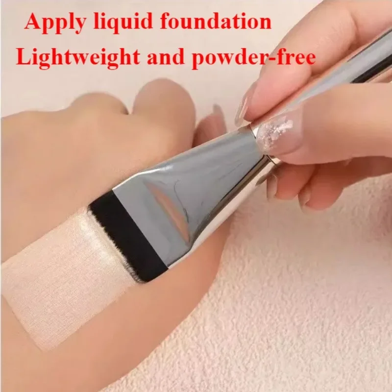 1Pc Single-Line Foundation Brush Without Powder Flat Head Flawless Naked Skin Makeup Brush Thin Without Marks