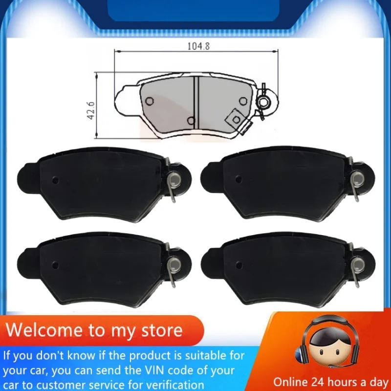 Pastilhas de Freio Traseiras para Chevrolet CORSA Estate Hatchback Pickup Saloon 9117717 9193251 9195641 9195642/Peças Automotivas -42008