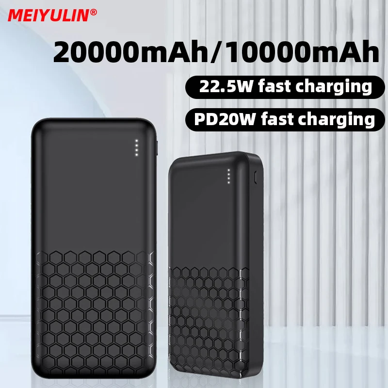 휴대용 고속 충전 외장 배터리, 아이폰 삼성용 보조베터리, 20000mAh 보조배터리, 22.5W, USB C, PD20W, 10000mAh