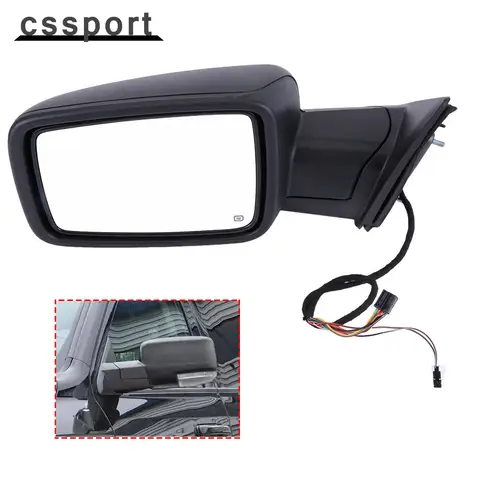 Left/Driver For 2013-2019 Dodge Ram 1500 Power Fold +Heated+ Temp Sensor Mirror