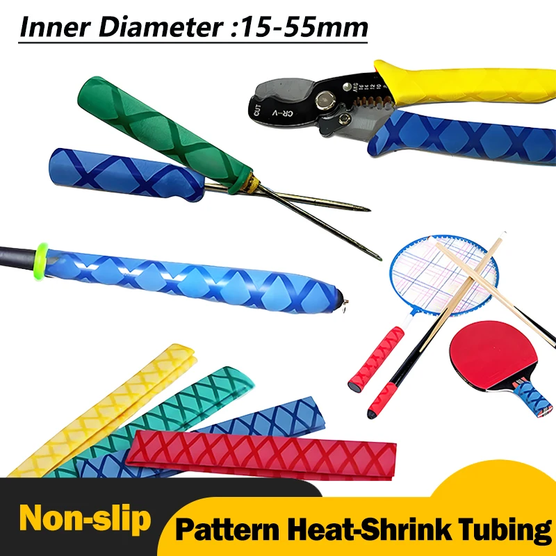 

Anti slip patterned tubing 1 metre 9 colours Inner diameter:15~55 mm Multi scenario applications: fishing rods fitness equipment