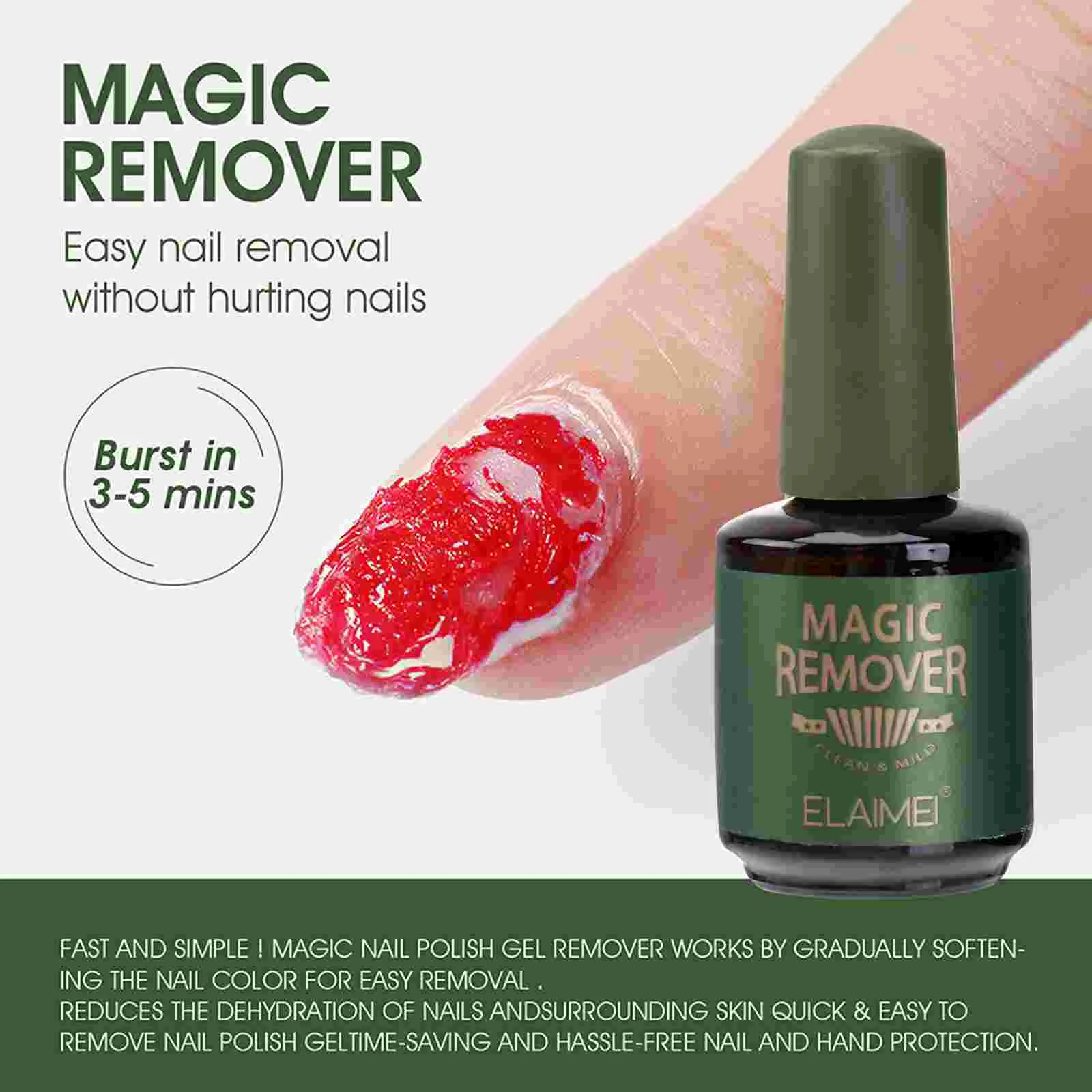 Soak Off Gel Polonês Removedor Unha Polonês Removedor Gel Profissional Remove Com Caixa Colorida