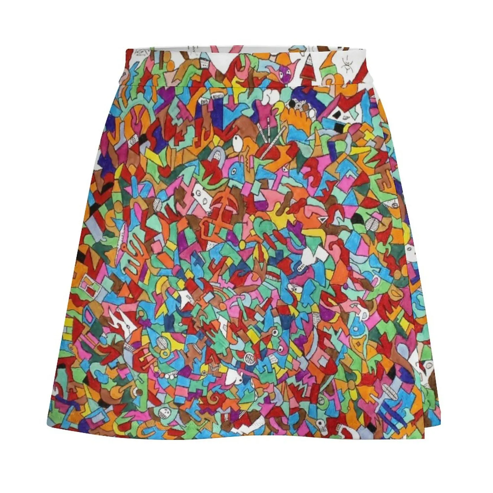 Maniacally Discombobulated - Stream of Consciousness Series Mini Skirt Skirt shorts Woman skirt Mini