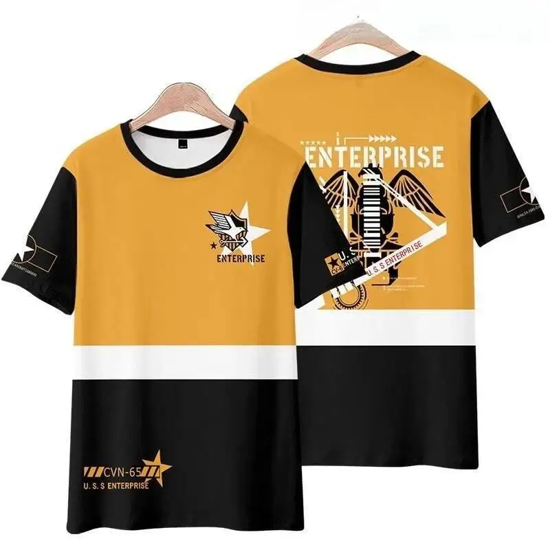 

Anime Game Azur Lane Cos Eagle Union USS Unisex 2025 Home Travel Summer Teen T-Shirt Pain Garment Prezzie