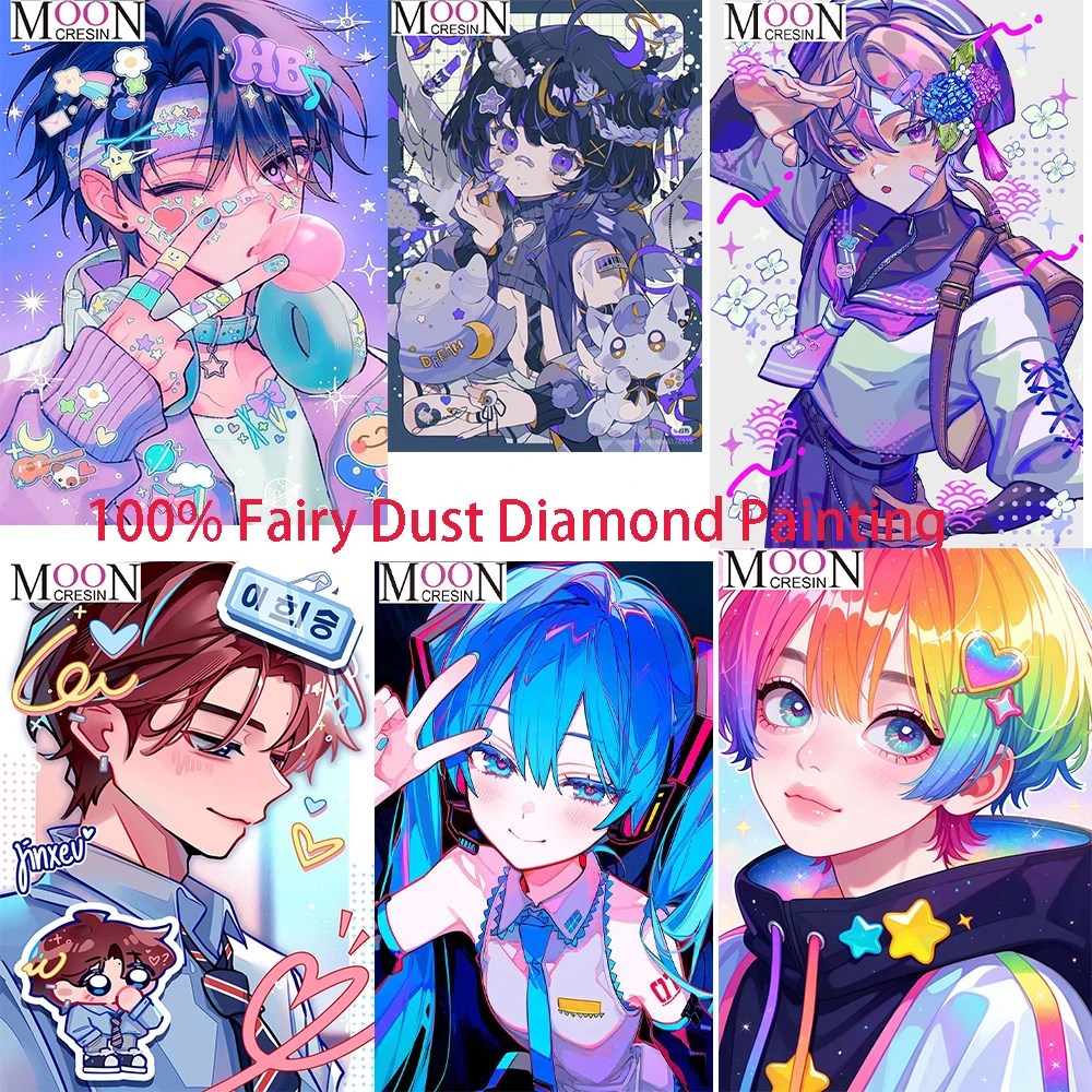 

Милый мечтательный идол Vibe фея пыль квадратный полный Diy алмазная живопись вышивка крестиком мозаика домашний декор картина стразы