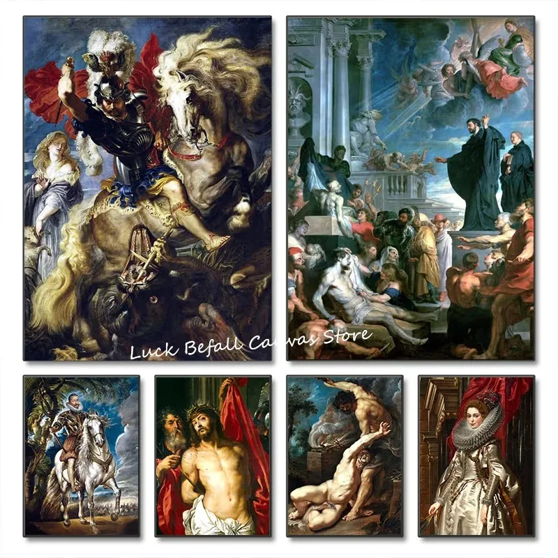 Vintage Peter Paul Rubens Artwork Prints Canvas Painting Wall Art Pictures Poster Pictures For Living Room Home Decoration