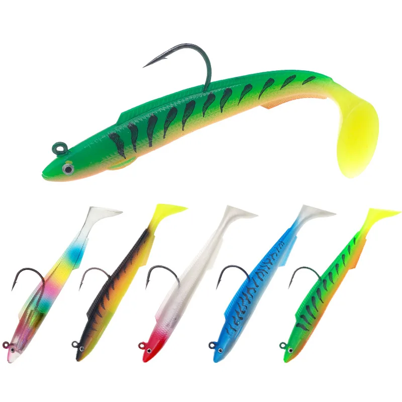 

Sinking Lead T Tail Soft Swimbait 13.5cm 29.3g Realistic Bionic Baits For Saltwater Boat Sea Bass Inshore Fishing