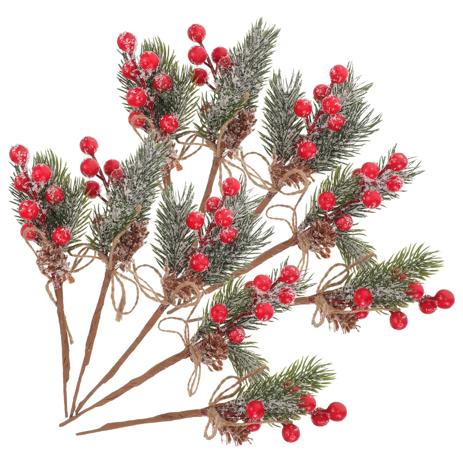 

10 Pcs Simulated Berry Decorations Branches Fake Simulation Berries Artificial Stems Ornaments