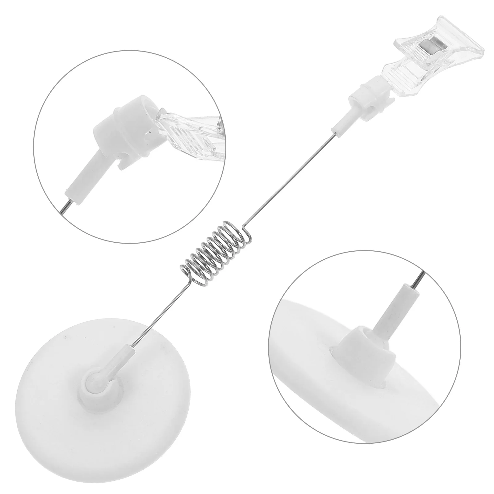 

6Pcs Clip-on Disc Price Card Holder Reusable Clear Sign Clips for Retail Store Supermarket Shelf Price Tag Display Organizer