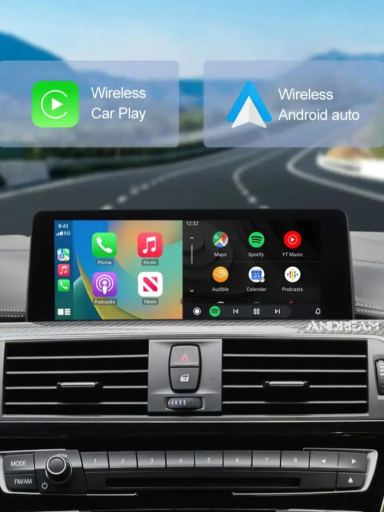 Andream Draadloze CarPlay Android Auto MMI Prime voor BMW NBT CIC EVO F30 F20 F10 F11 F31 F32 F33 F15 F22 F21 F56 F01 F02 F36 - afbeelding 2