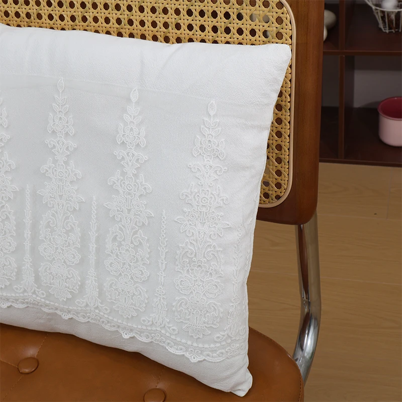 白い枕カバー、ヨーロピアンラッフルレース枕カバー、豪華な枕カ - Home Textiles Usa のレビューと価格