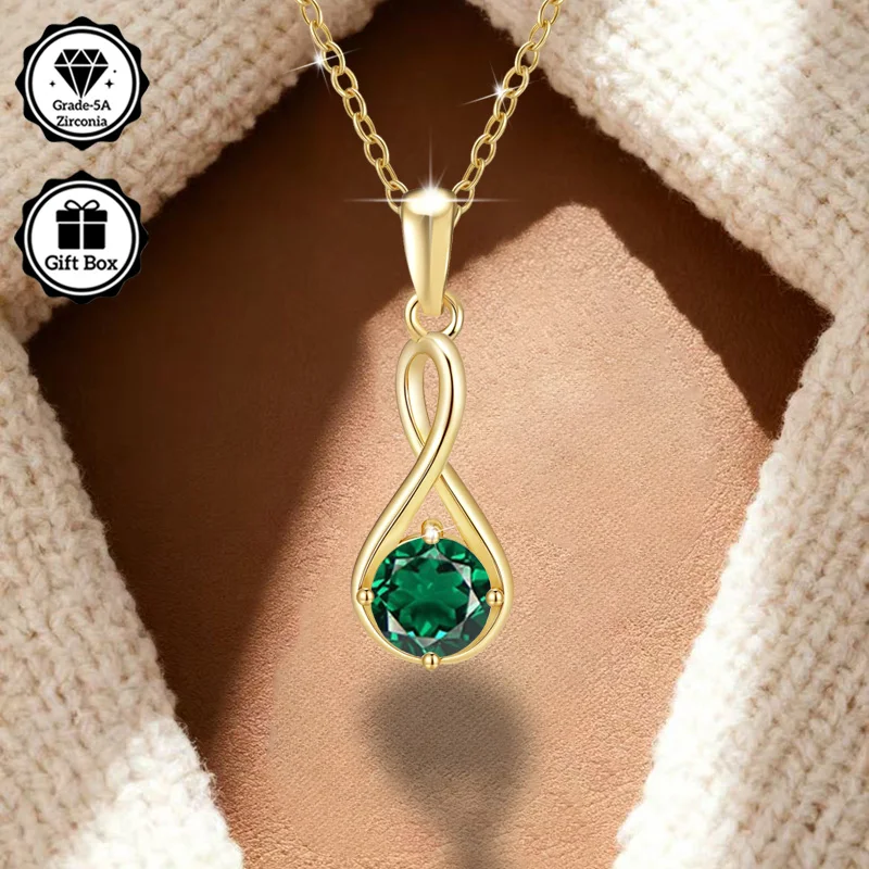LAMVOICE Schmuck für Damen / Hypoallergene Halskette, Weihnachtsgeschenk für, 1 Karat Zirkonia-Halskette, hochwertiger Schmuck