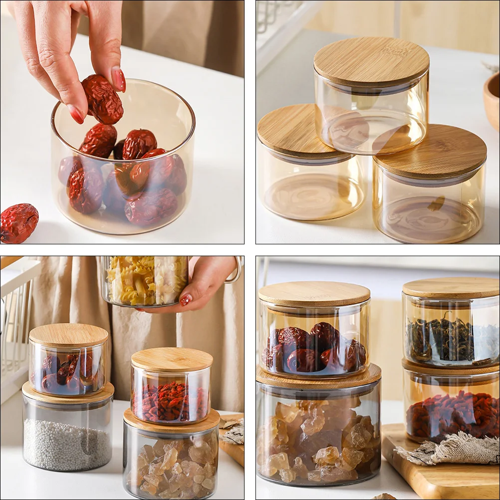 

Glass Sealed Jar Glass Jar Glass Sealed Canisters Candy Pot Container Dried Fruit Cereals Canister