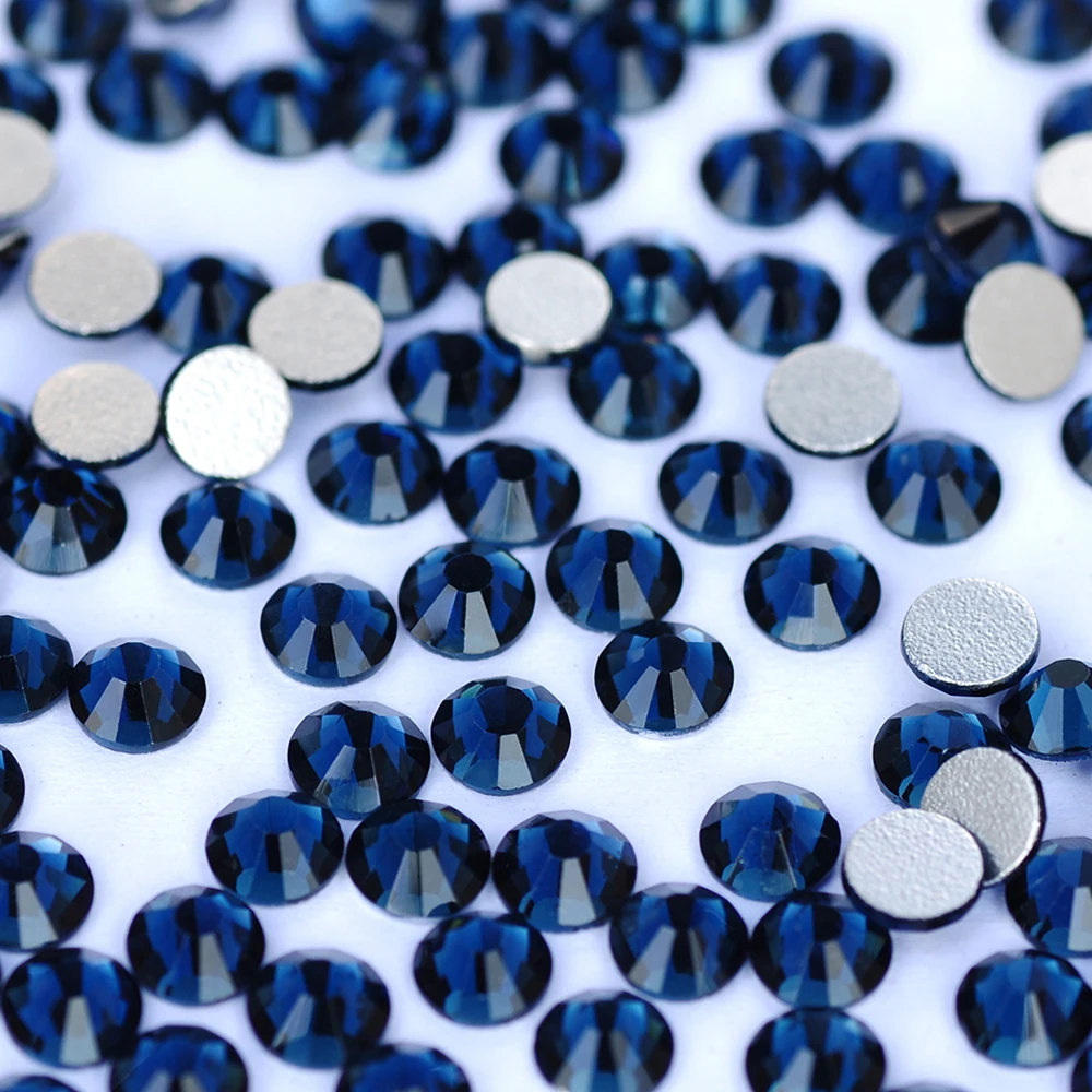 Montana Non Hotfix Glass Crystal Stones Nail Art Decoration Flatback Glass Rhinestone for Garment Nail Art Clothing Craft