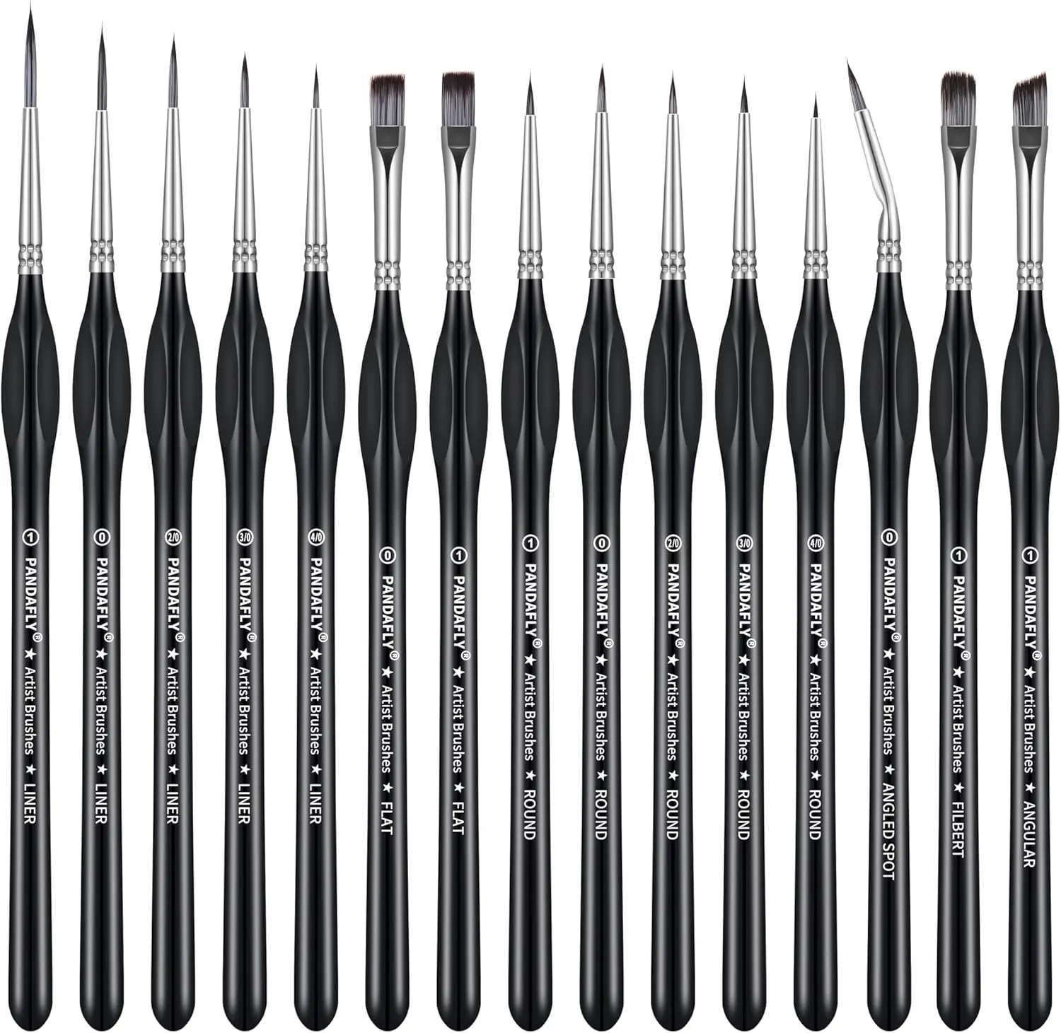 

15 Pcs Detail Paint Brushes Set, Miniature Brushes for Fine Detailing & Acrylic, Oil, Watercolor, Model, Face, Nail Art
