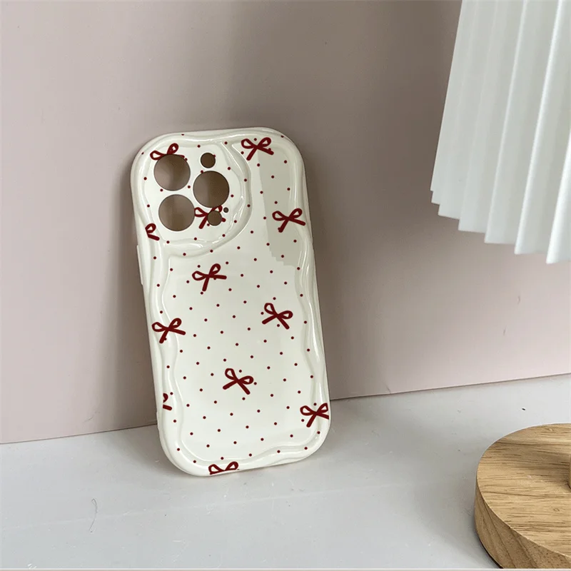 حافظة هاتف لهاتف جوجل بيكسل 8A 10 7 8 9 Pro XL متموجة الحافة القوس الأزهار موجة نقطة الفنية الإبداعية لطيف الكاميرا الغطاء الواقي #6