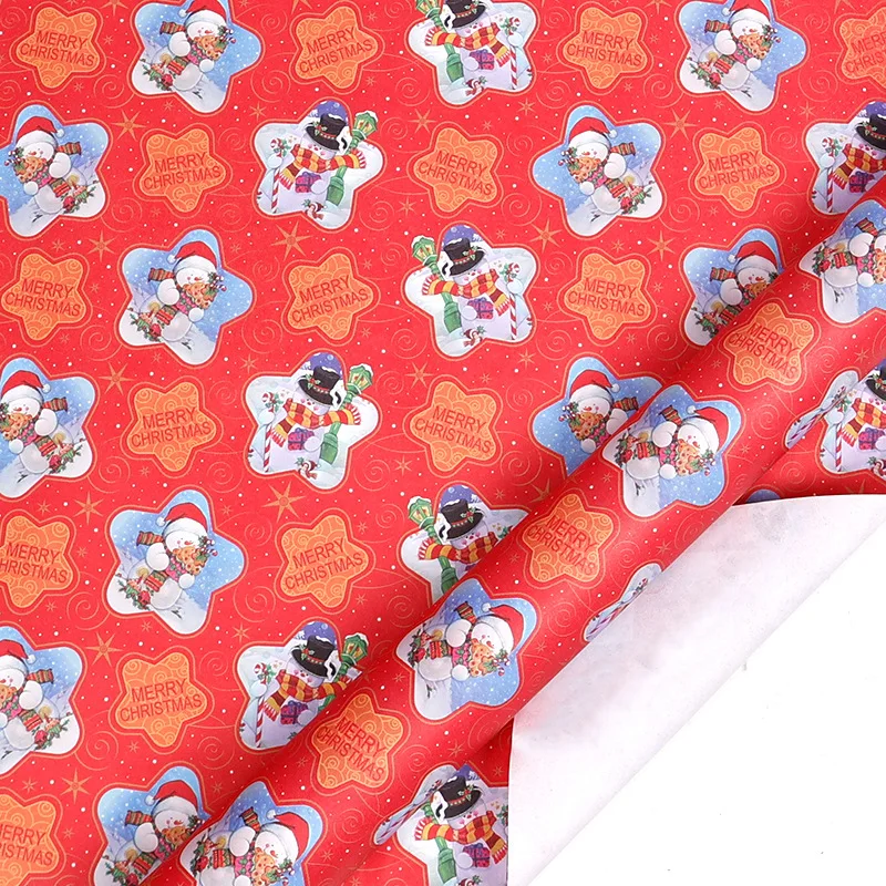 سانتا هدية التفاف عيد الميلاد موضوع عيد الميلاد ورق التغليف هدية عيد الميلاد التفاف ورقة تغليف الهدايا الملونة للاحتفال بعيد الميلاد #1