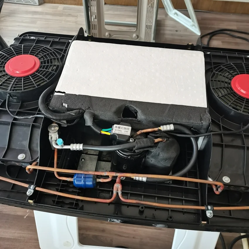 بطارية عالمية جرار المقصورة وقوف السيارات نظام التيار المتناوب تكييف على السطح تيار مستمر 24 فولت شاحنة مكيف الهواء #2