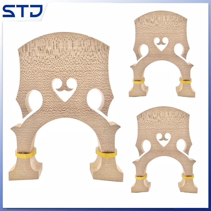 1/3PCS Adjustable Cello Bridge 4/4 3/4 1/2 size Maple wood Brass screw Adjust height Cello bridge cello parts Accessories