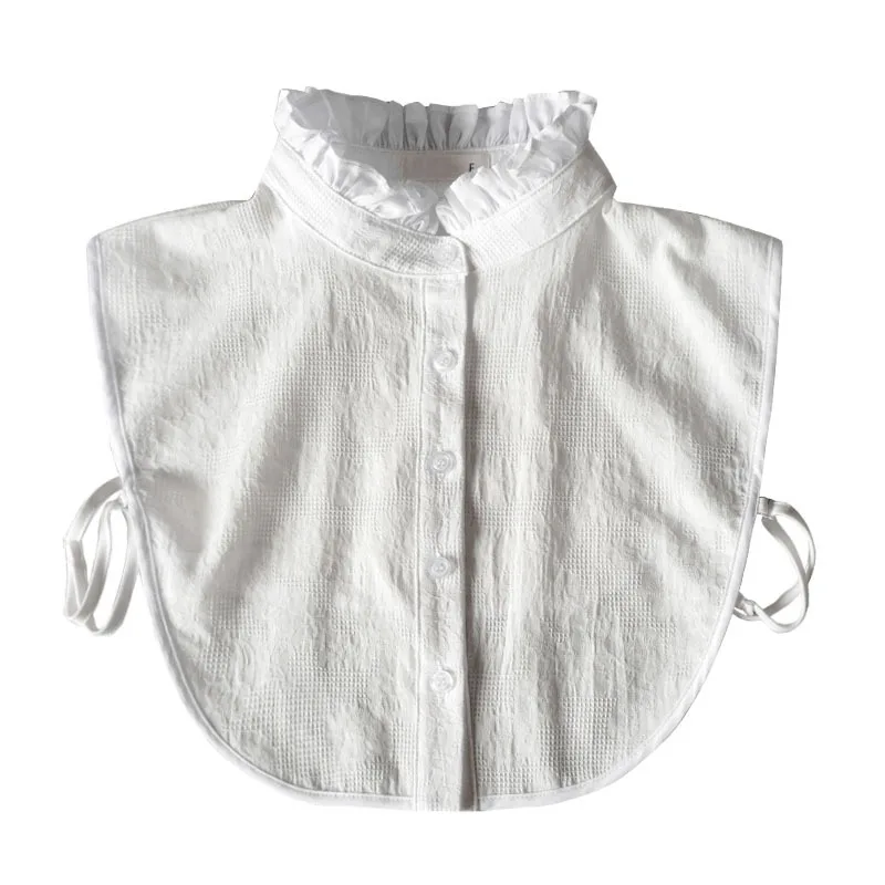 

Женский съемный воротник-стойка с оборками для свитера, кофты или толстовки, для многослойного стиля