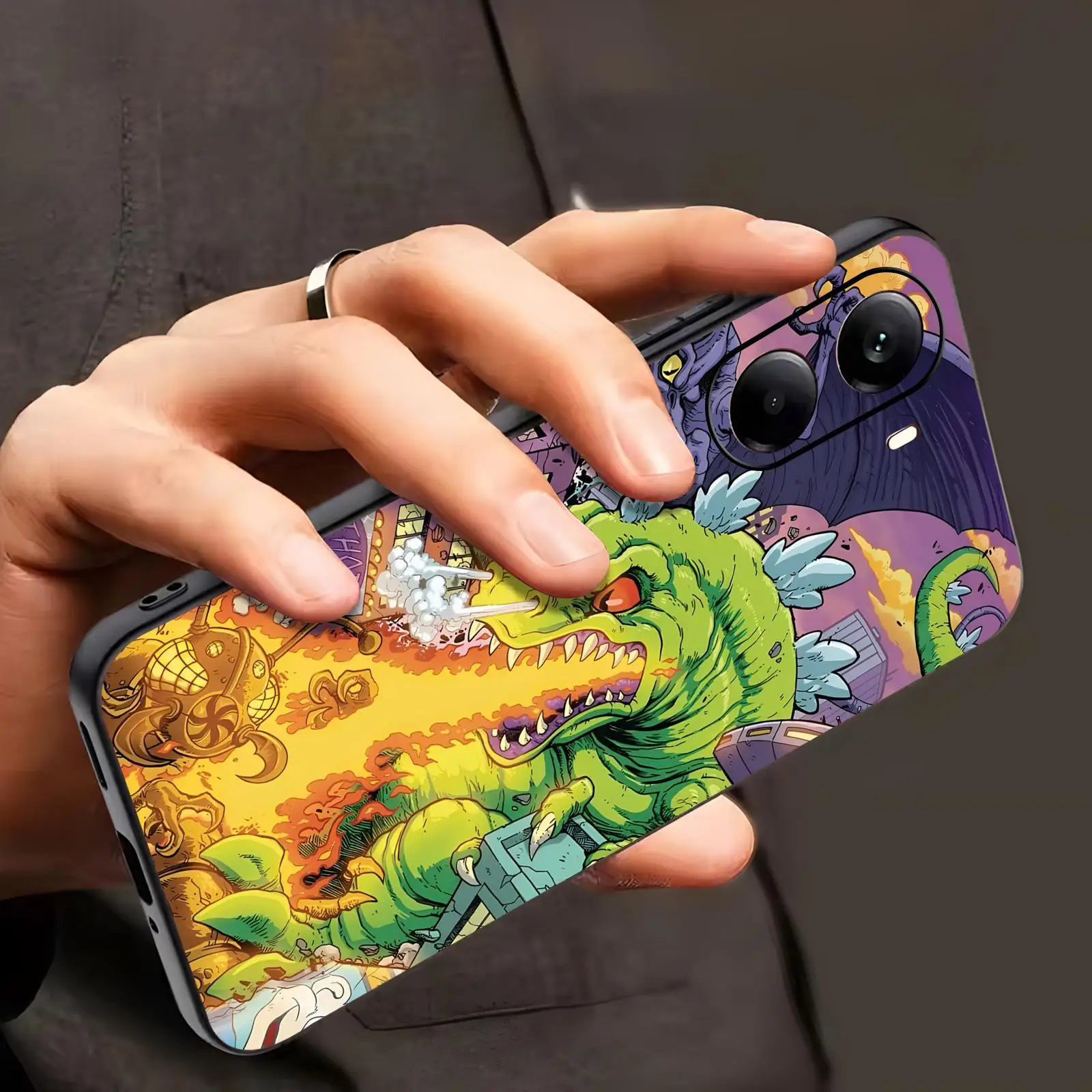 Funny Cartoon R-Rugrats  Phone Case For Xiaomi POCO M7 M6 M5 X7 X6 X5 F7 F6 F5 Pro 5G Soft black Shockproof Cover view 2