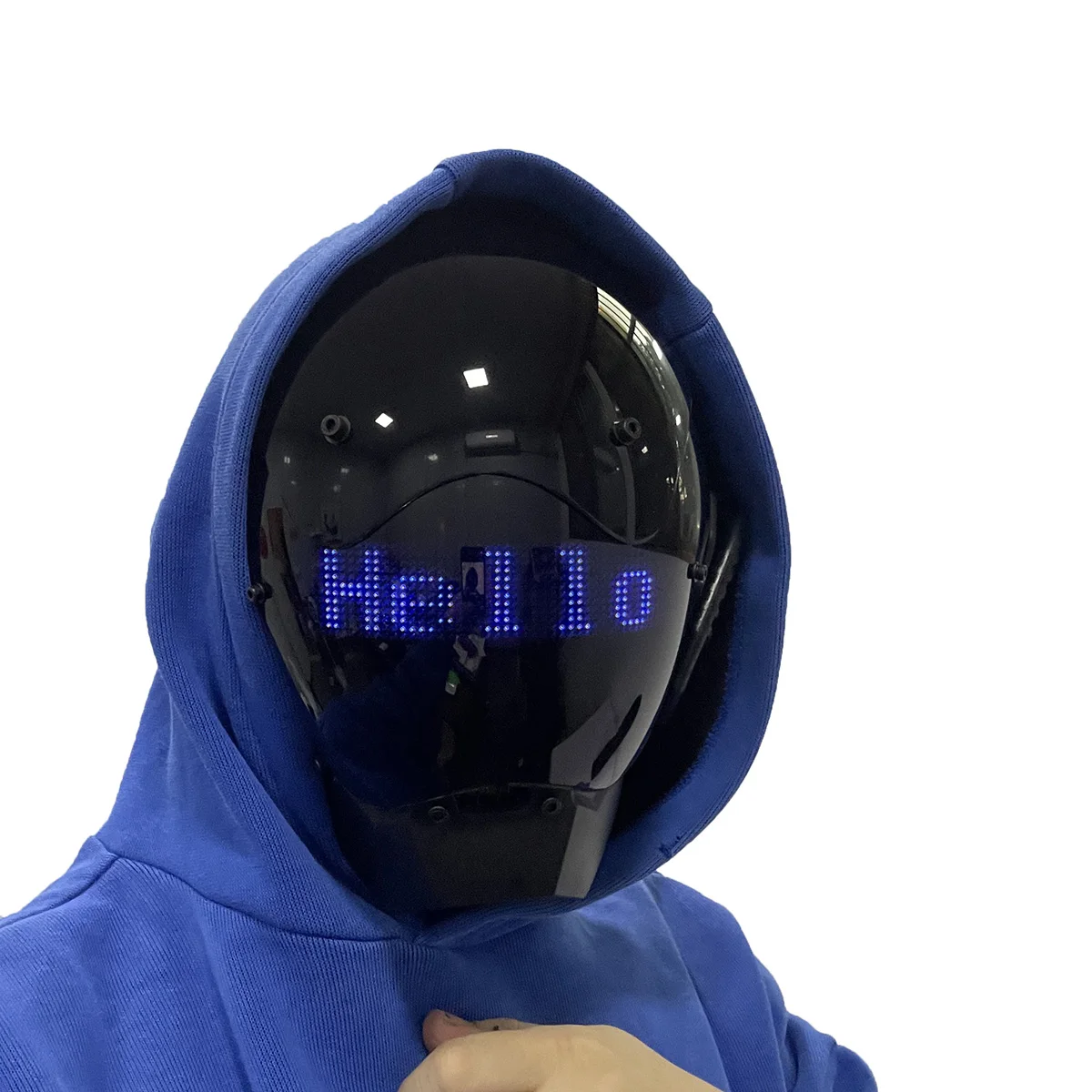 

Маска JAUPTO в стиле панк для мужчин, маска Techwear с Bluetooth и управлением через приложение, аксессуар для костюма на Хэллоуин с LED-подсветкой, футуристическая маска