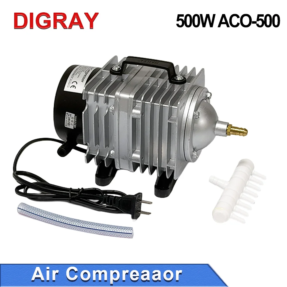 DIGRAY 500W Air Compressor Electrical Magnetic Air Pump 220V ACO-500 for CO2 Laser Engraving Cutting Machine