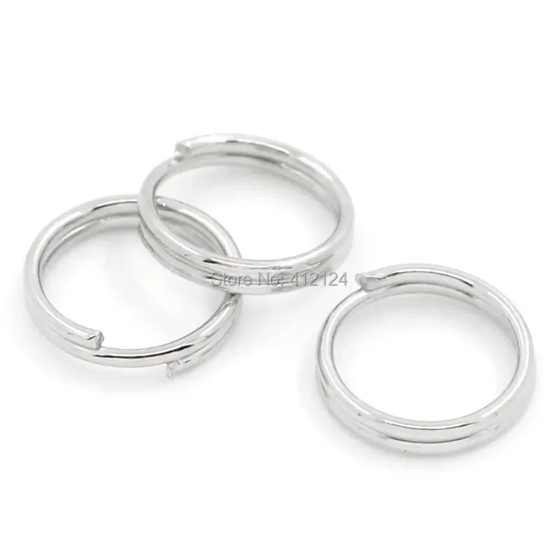 3000Pcs Free Shipping Silver Tone Double Loop Split Rings Charm Jewelry Making Findings Component 7mm