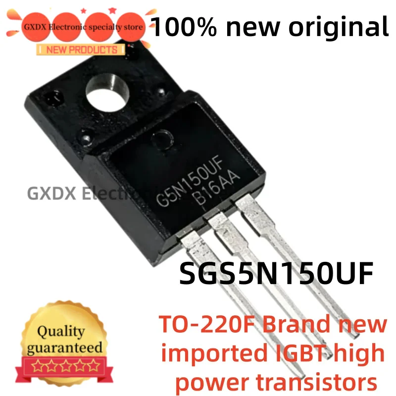 10-20-30 pieces 100% new original TO220F G5N150UF SGS5N150UF TO-220F 1500V 5A IGBT Field Effect Transistor