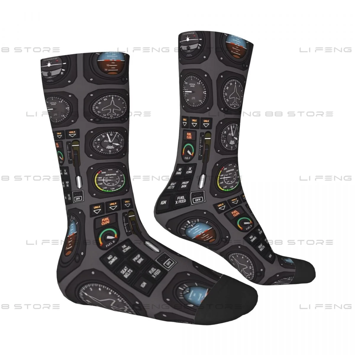 Pilot Flight Instruments Funny Pilot Quote Unisex Winter Socks Outdoor Happy Socks Street Style Crazy Sock