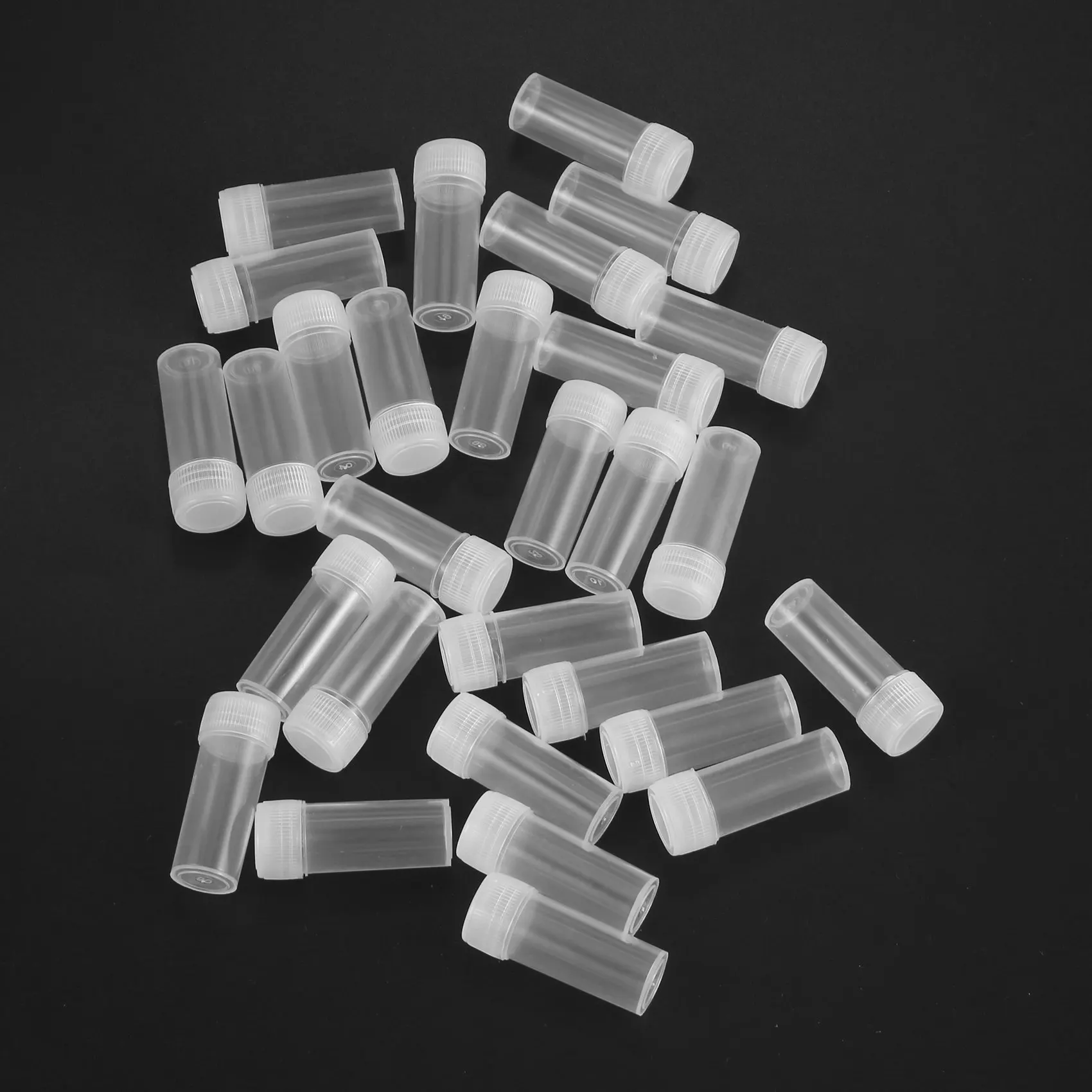 200 Pcs 5Ml Plastic Sample Bottles Potable Mini Clear Storage Case Vial Storage Container