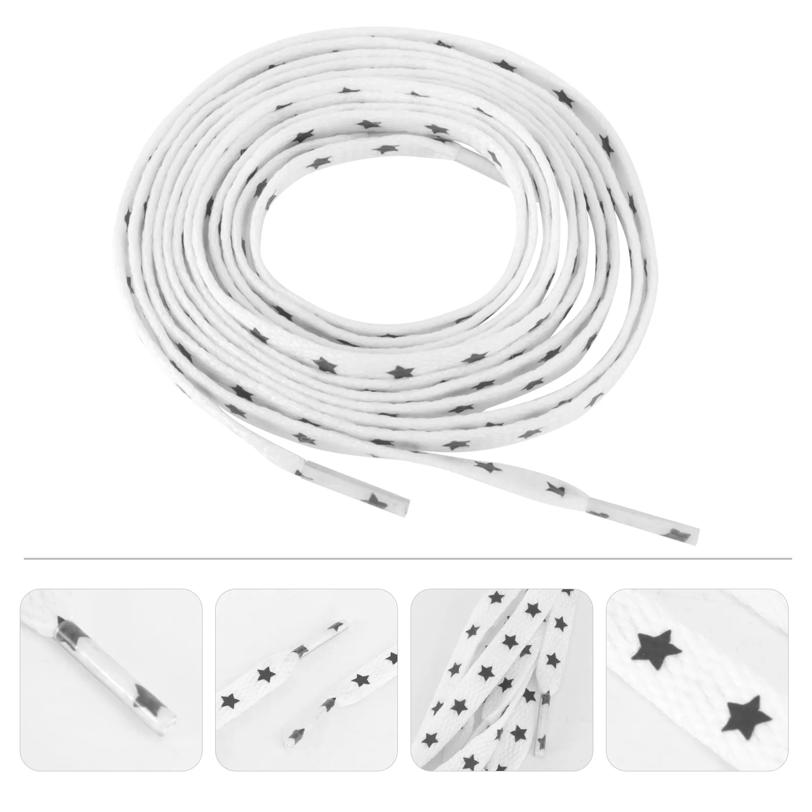 

1Pair Reflective Shoelace Star Pattern Flat Elastic Luminous Shoe Strap for Running Sneakers Glowing Safety Sports Shoe Laces