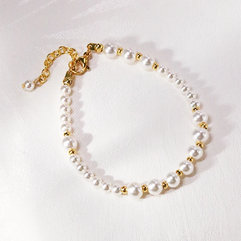 Small gold pearl bracelet design high-end fashion bracelet