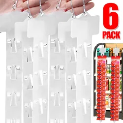 Transparent Supermarket Shelf Snack Display Hooks with Clips Store Hang Snacks Display Hanger Hooks Home Snack Storage Strip