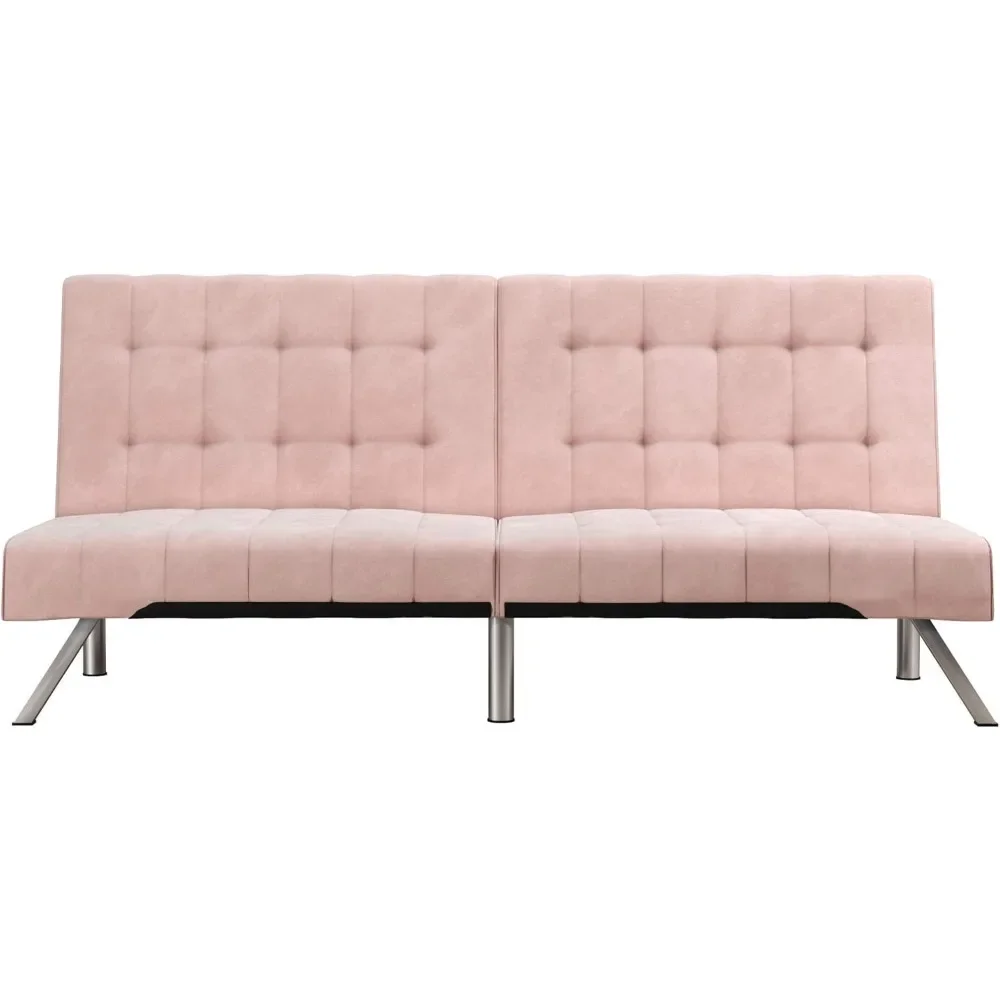 

Living Room Sofas, Futon Sofa Bed , Armless Upholstered Couch Sleeper Tufted Back and Seat, Mid-Century Modern,Comfortable sofa