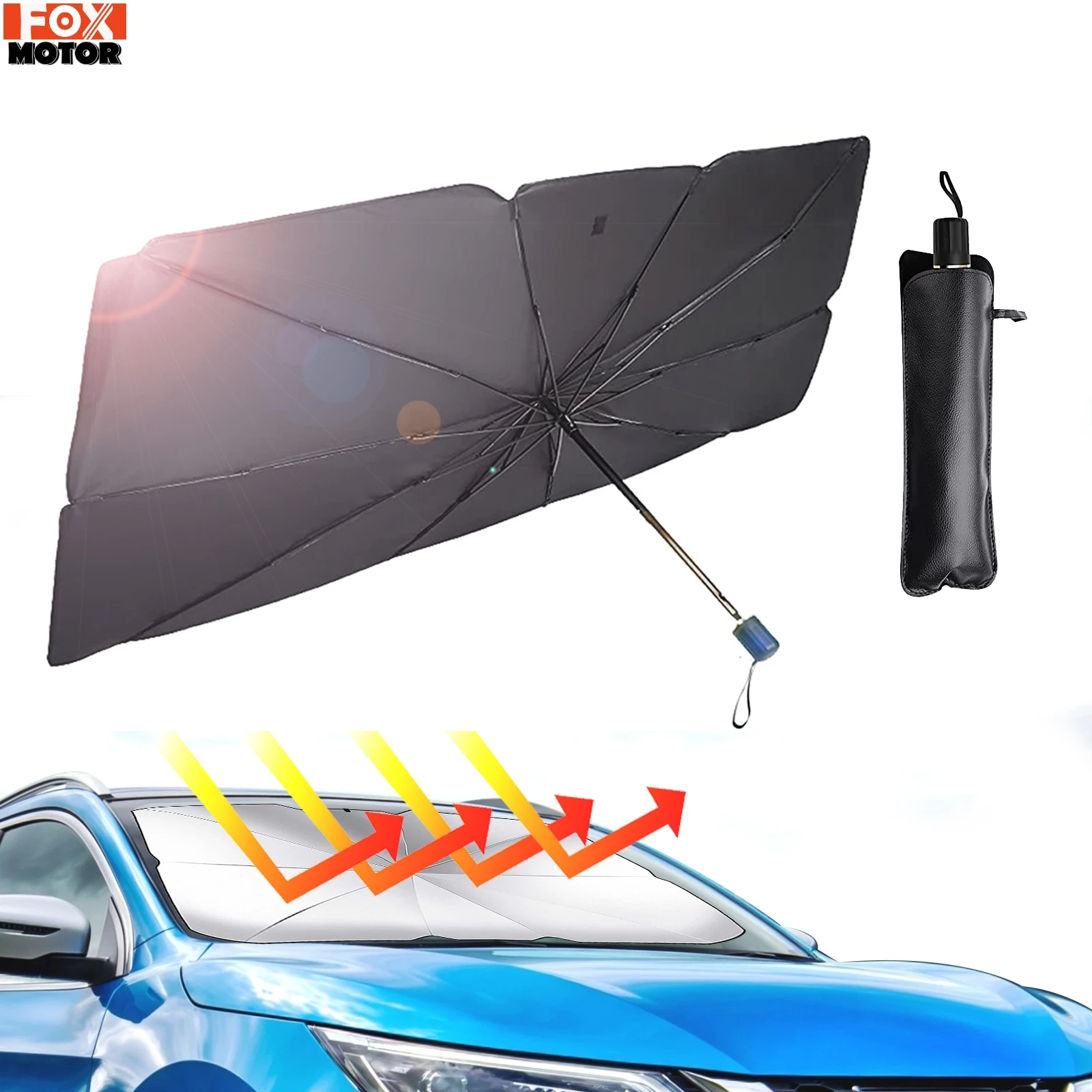 Car Sun Shade Protector Parasol Auto Front Window Sunshade Umbrella Window Covers Interior Windshield Protection Accessories