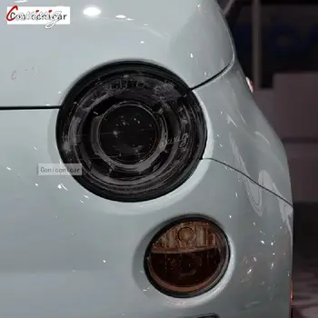 適用於菲亞特500 Abarth 2013-2020款的汽車大燈保護膜,煙燻黑TPU材質,透明保護貼紙配件 10 最佳銷售 阿巴斯配件 - №4