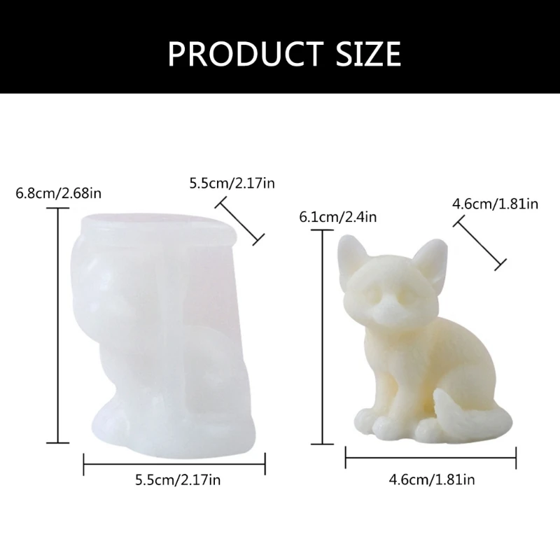 Moldes velas silicona con forma perro para velas, jabón, decoraciones yeso, arte artesanal, envío directo