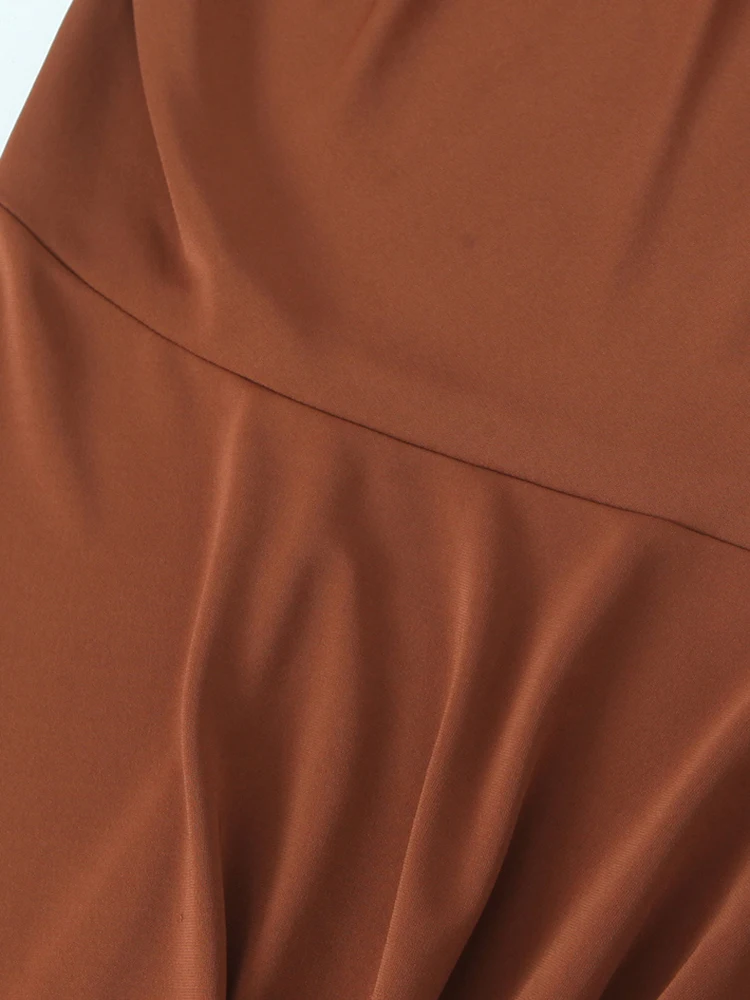 Women Fashion Long Asymmetric Gathered Dress One Shoulder Flowing Female Dresses Vestidos Mujer