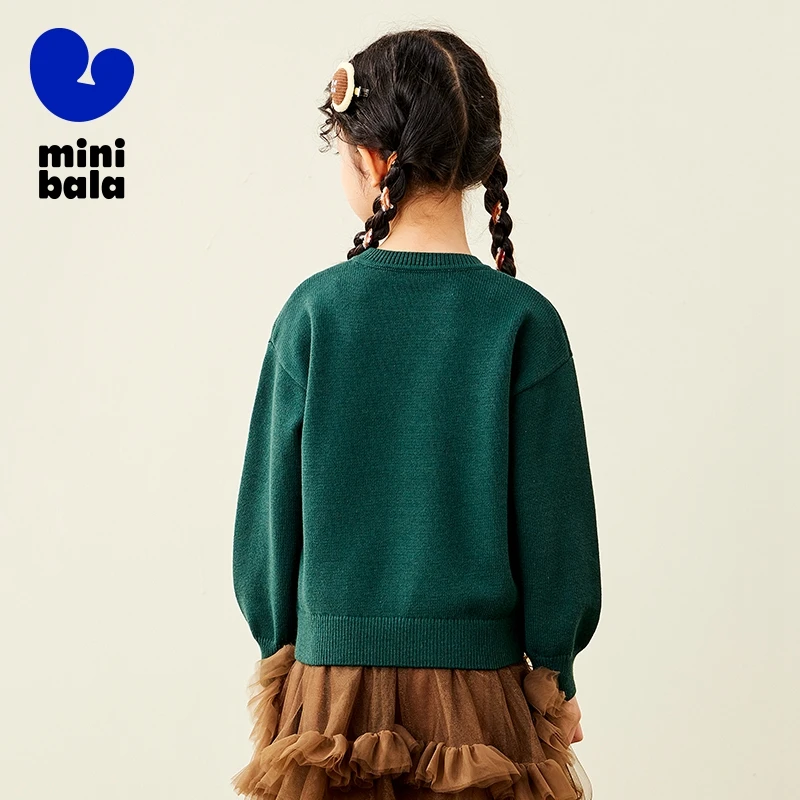 Mini Bala Knitwear for Boys and Girls Children Cute and Warm Sweater Autumn and Winter