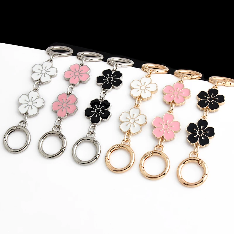 1PC Fashionable All-match Sakura Metal Crossbody Bag Decoration Extension Chain Wallet Shoulder Strap Extension Chain