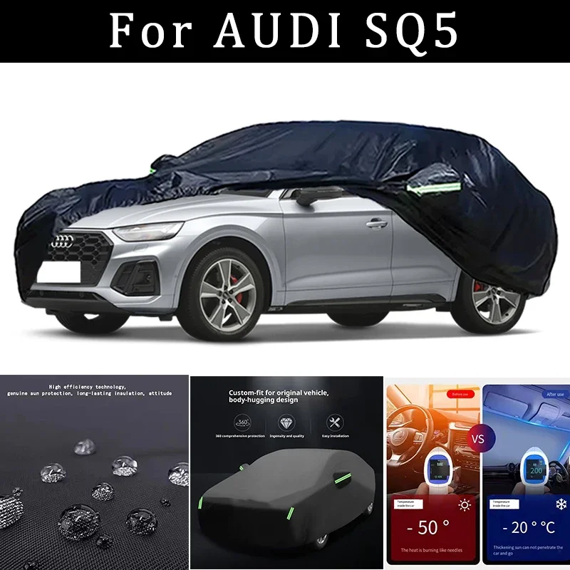 

For AUDI SQ5 Car Covers Outdoor Waterproof Dustproof Sun Rain Snow Protection Thick Oxford Cloth Full Car Accessories